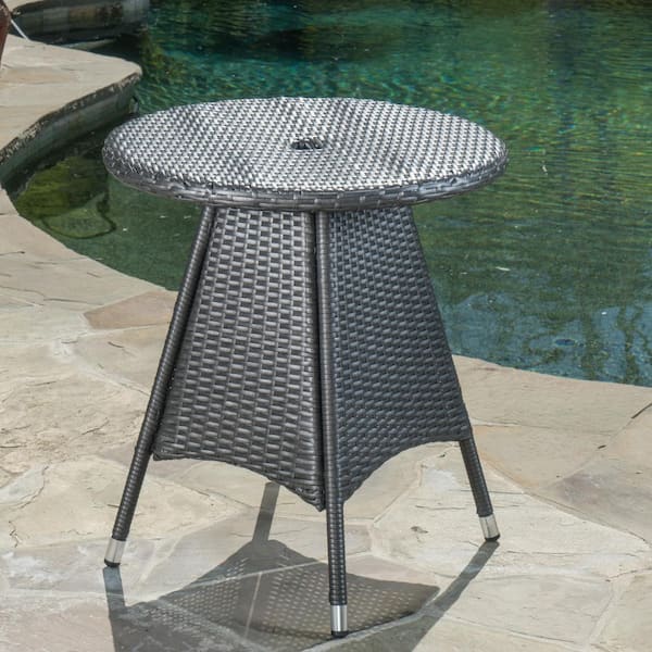 Grey metal best sale bistro table