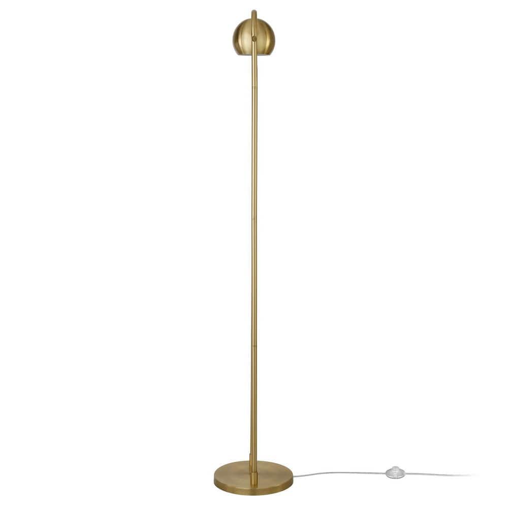 Delgado Adjustable 64" Brushed Brass Floor Lamp with Tilting Shade