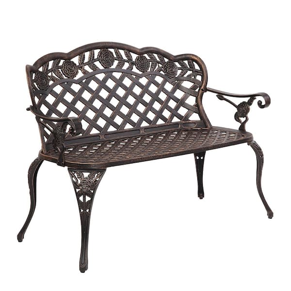 Karl home Leisure 42.5 in. Aluminum Outdoor Bench