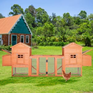 Large Coop with Ventilated Door for 6-8 Chickens, Yellow