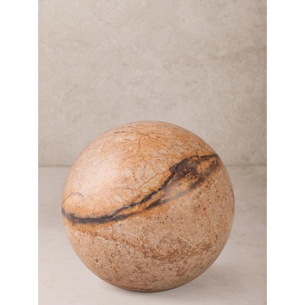 GAURI KOHLI Forest Brown Marble Sphere Object GK51175 - The Home Depot