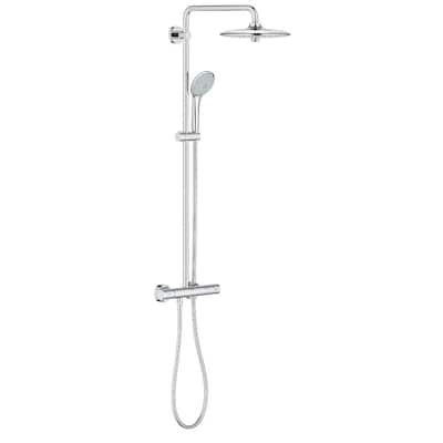 Euphoria 3-Spray Patterns with 2.5 GPM 10.25 in. Wall Mount Dual Shower Heads in StarLight Chrome