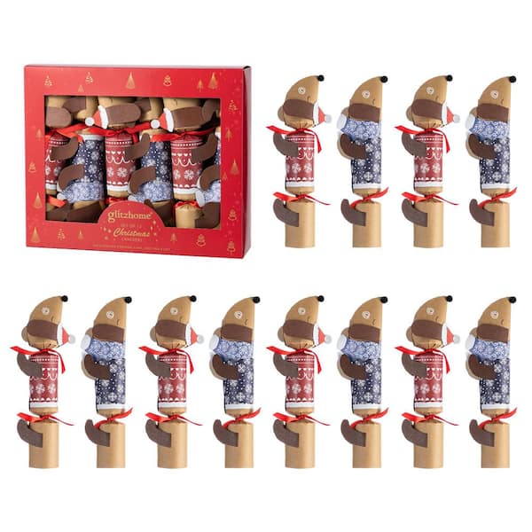 1.50 in. Christmas Dogs Party Cracker Ornament with Gift Contents (12 Pack)