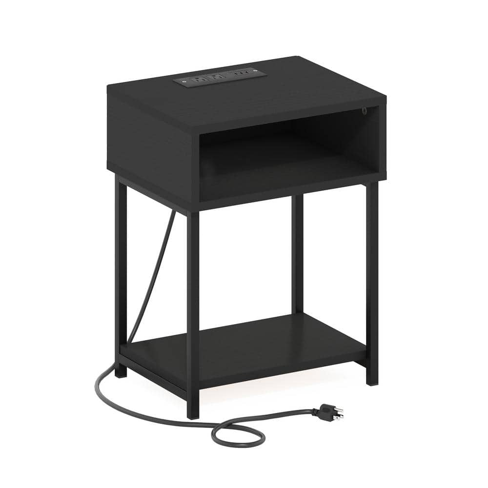 Moretti 15.2 in. Americano Rectangle Wood End Table with USB and Type-C Charging Port price history on PriceWatchPro