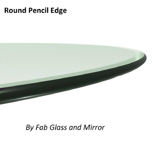 Clear Round Glass Table Top, 34 Round Glass Table Topper