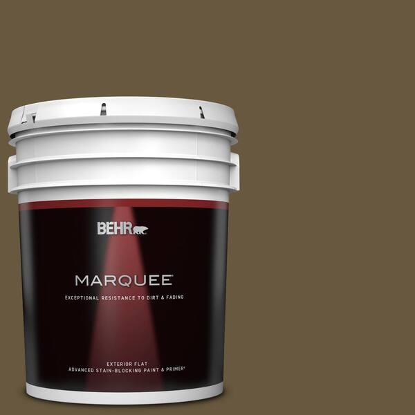 BEHR MARQUEE 5 gal. #PPU7-01 Moss Stone Flat Exterior Paint & Primer