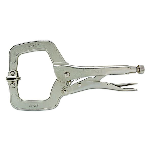 Crescent 11 in. Locking C-Clamp with Swivel Pad Tips