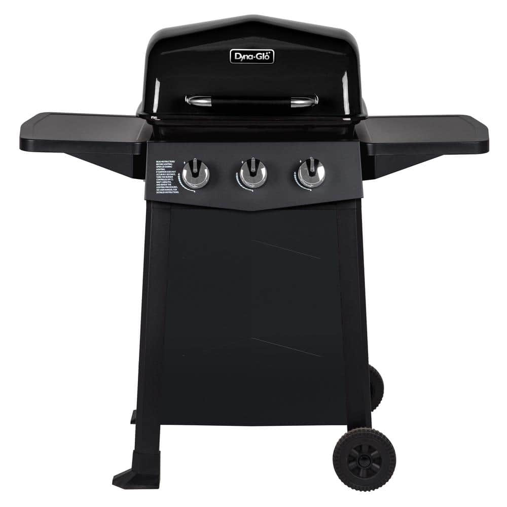 Dyna-Glo 3-Burner Open Cart Propane Gas Grill in Black