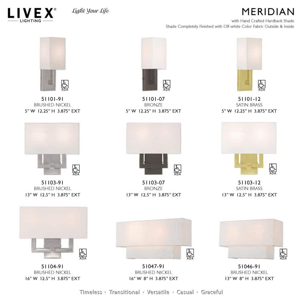 Hollborn Dimmable 2-Light Wall Sconce in Bronze with Off-White Shade