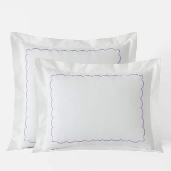 Legends Hotel Embroidered Scallop Geometric Cotton Percale Sham