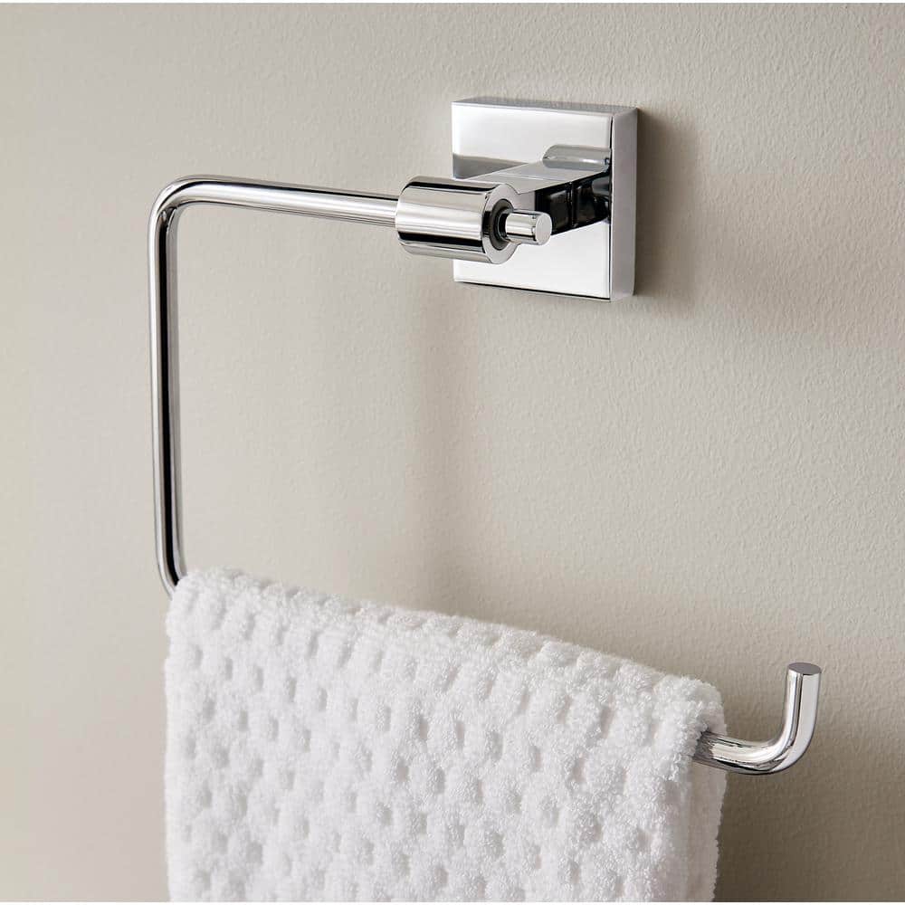Maxted Polished Chrome Wall Mounted Towel Ring