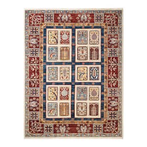 One-of-a-Kind Traditional Ivory 5 ft. x 7 ft. Hand Knotted Tribal Area Rug