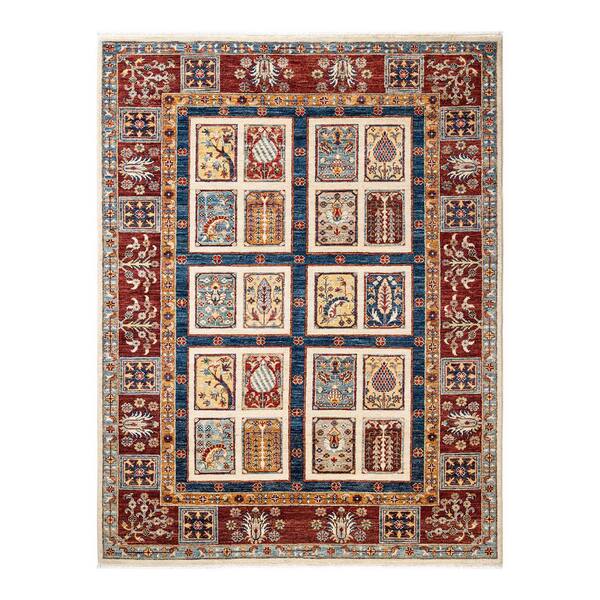 67 Rug Solo Rugs One-of-a-Kind Traditional Ivory 5 ft. x 7 ft. Hand Knotted ...