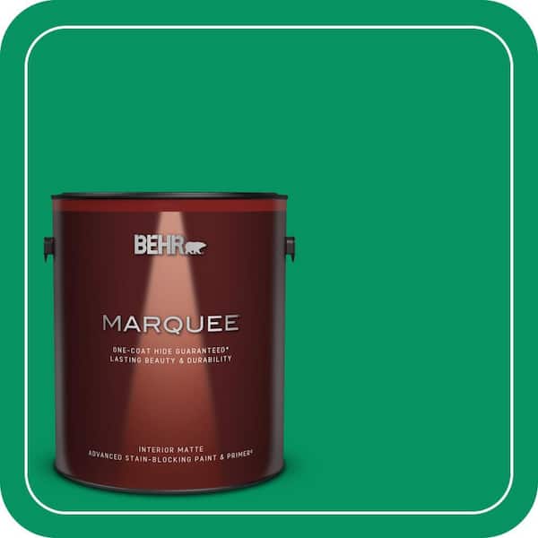 BEHR MARQUEE 1 gal. #470B-6 Emerald Lake Matte Interior Paint & Primer