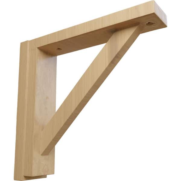 2-1/2 in. x 10-3/4 in. x 10-1/4 in. Cherry Traditional Shelf Bracket