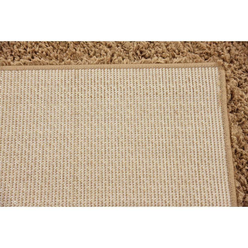Sandy Brown Square Shag Rug with Easy Care