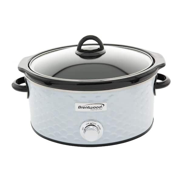 Brentwood Appliances 4.5-Quart White Oval Slow Cooker in the Slow Cookers  department at