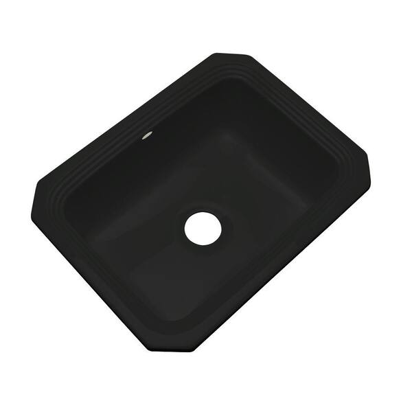 Thermocast Rochester Undermount Acrylic 25 in. Single Bowl Kitchen Sink in Black