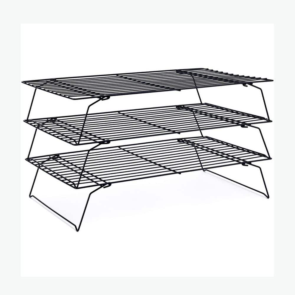 LAIFUCAM Stainless Steel Black Cooling Rack Stackable Collapsible ...