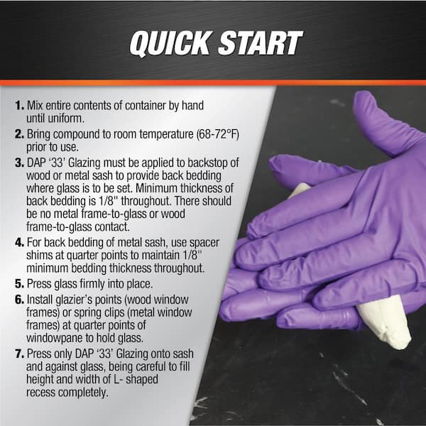 DAP - '33' Window Glazing 32 oz. White Latex Interior/Exterior Window Glazing Compound