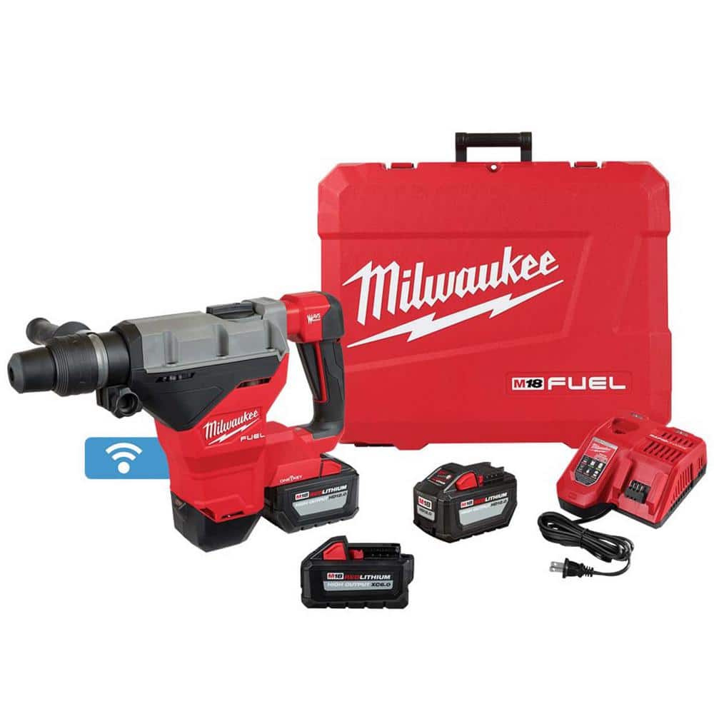 Milwaukee M18 FUEL ONE-KEY 18V Lithium-Ion Brushless Cordless 1-3/4 in. SDS-MAX Rotary Hammer Kit w/6.0ah Battery -  2718-22HD-4