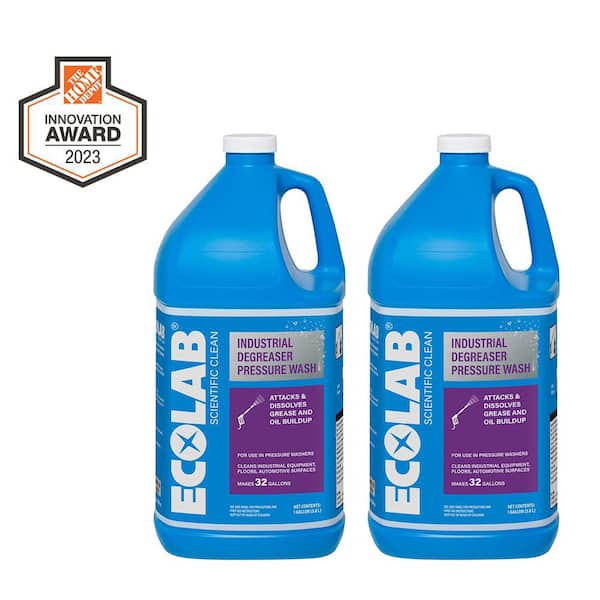ECOLAB 1 Gal. Industrial Degreaser Pressure Wash Concentrate, Advanced clean for Commercial, Automotive and Equipment (2-Pack)