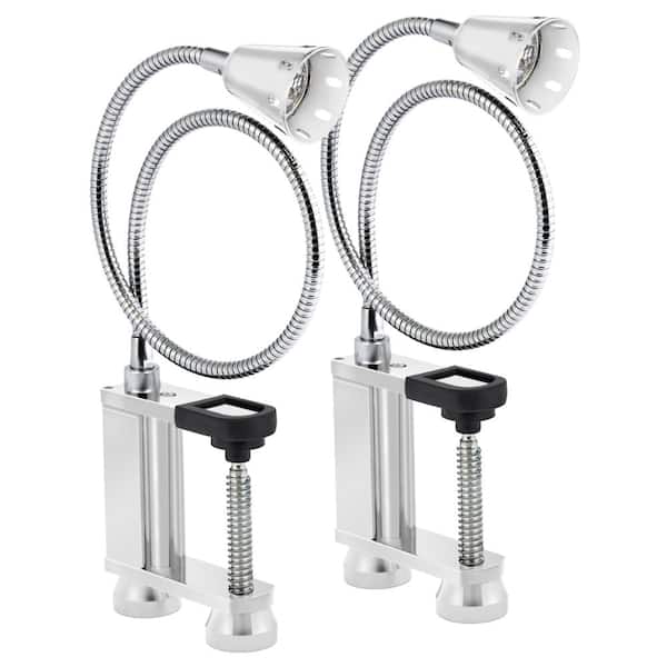 Grill Light, 360° Flexible Gooseneck BBQ Grill LED Lights with Magnetic Base-Weather Resistant, 2 Pack, Silver