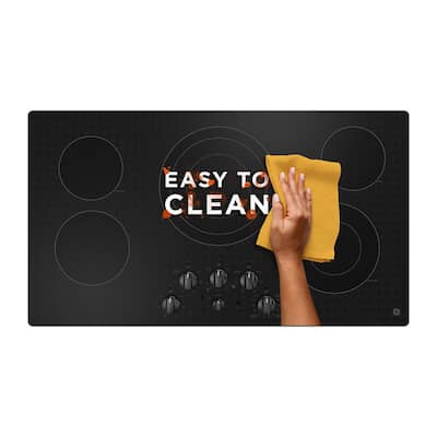 30 in. 5 Burner Elements Radiant Electric Cooktop in Black