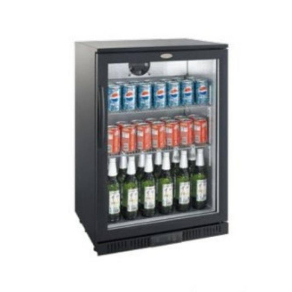 Cooler Depot 24 in. W 4.6 cu. ft. Commercial Glass Door Counter Height Back Bar Cooler Refrigerator with LED Lighting in Black