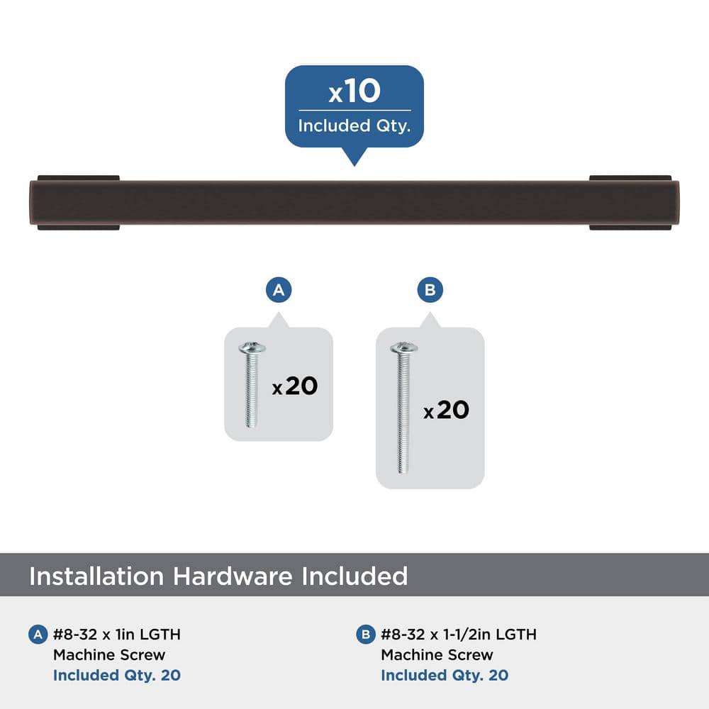 Oil Rubbed Bronze Modern Cabinet Pull Bar with Mounting Hardware