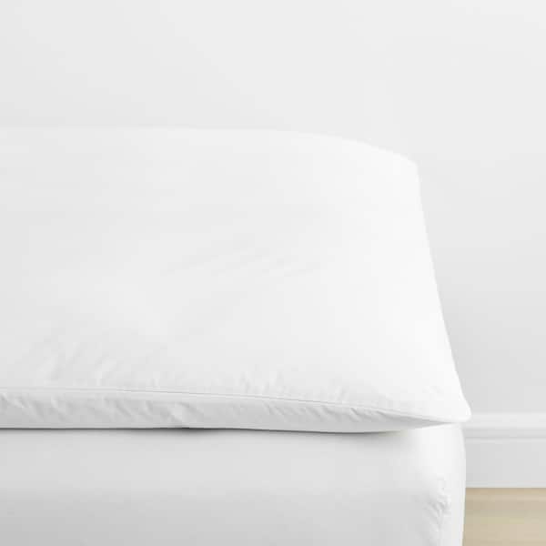 Company Cotton Percale White Featherbed Cover