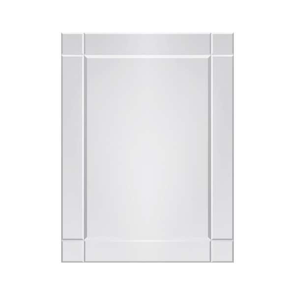 A&E Seeley 30 in. W x 40 in. H Large Rectangular Glass Framed Wall Bathroom Vanity Mirror in All-glass