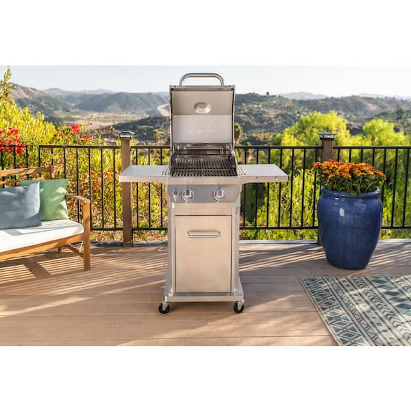 Nexgrill 2 Burner Stainless Steel Propane Gas Grill with Folding