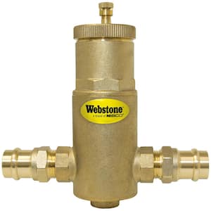 1-1/4 in. Press Forged Brass Air Separator with Removable Vent Head and Coalescing Medium