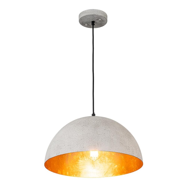 HUOKU PCover 1-Light Antique White Medium Dome Pendant Light