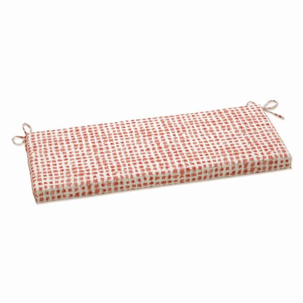 Pillow Perfect Novelty Rectangular Outdoor Bench Cushion in Red