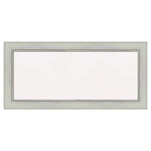 Amanti Art Scratched Wave Chrome White Corkboard 32 in. x 14 in ...