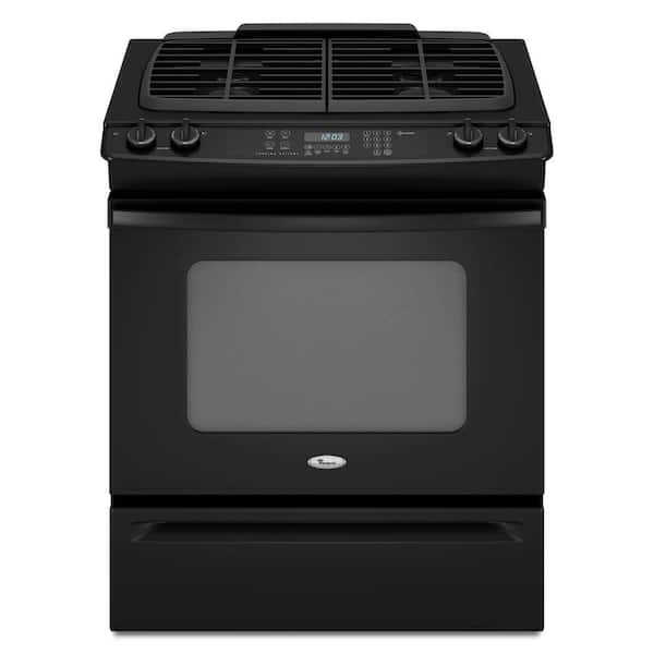 Whirlpool Gold 4.5 cu. ft. Slide-In Gas Range with Self-Cleaning Convection Oven in Black