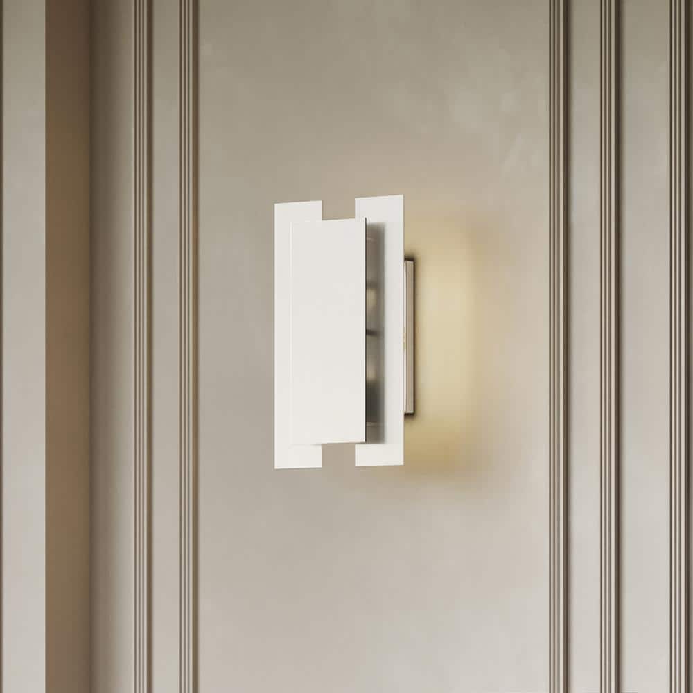 Brushed Nickel 2-Light Vertical/Horizontal Wall Sconce