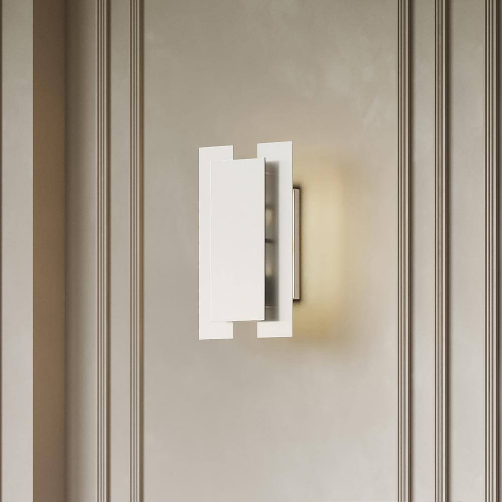 Brushed Nickel 2-Light Vertical/Horizontal Wall Sconce