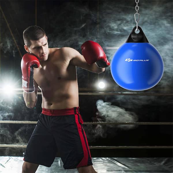 Water Punching Bag 21 in. 180 lbs. Heavy Punching Bag with Adjustable Metal Chain Blue