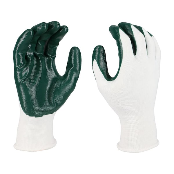 Photo 1 of Men's Large Nitrile Dipped Gloves (6-Pack)