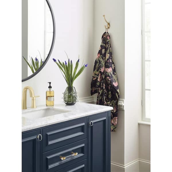 Adare 5-1/2 in. L Champagne Bronze Double Prong Wall Hook