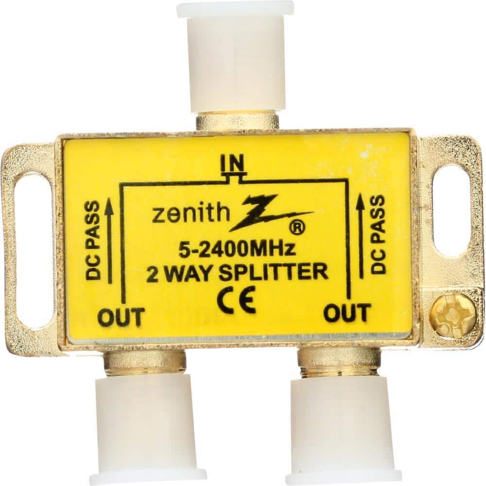 Zenith Premium 2Way 2.4 GHz Coaxial Splitter VS3001SP2W The Home Depot