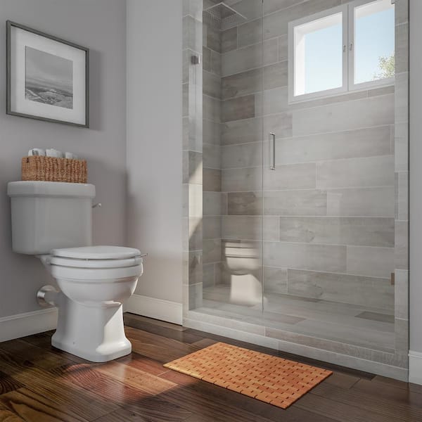 Bamboo Pouring Spring Spa Bath Mat Bathroom Rug Non-Slip Home Decor Carpet24x16" 