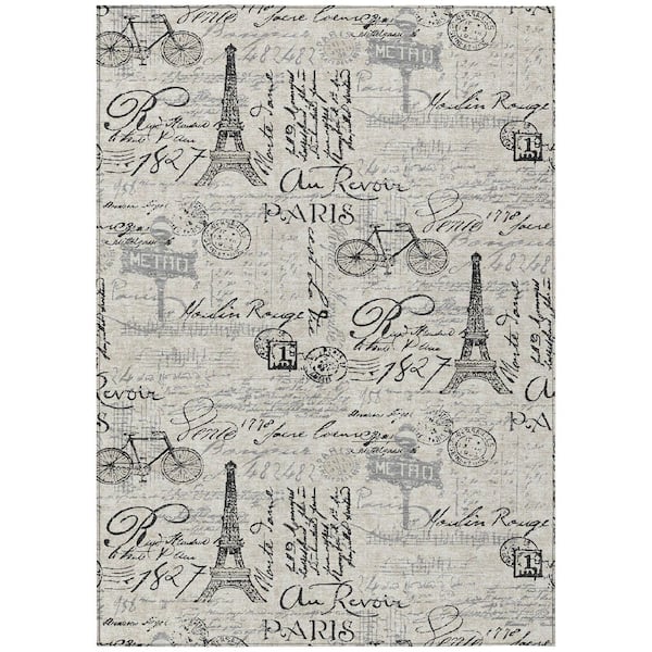 Chantille Machine Washable Indoor/Outdoor Abstract ACN2209 Beige 8 ft. x 10 ft. Area Rug