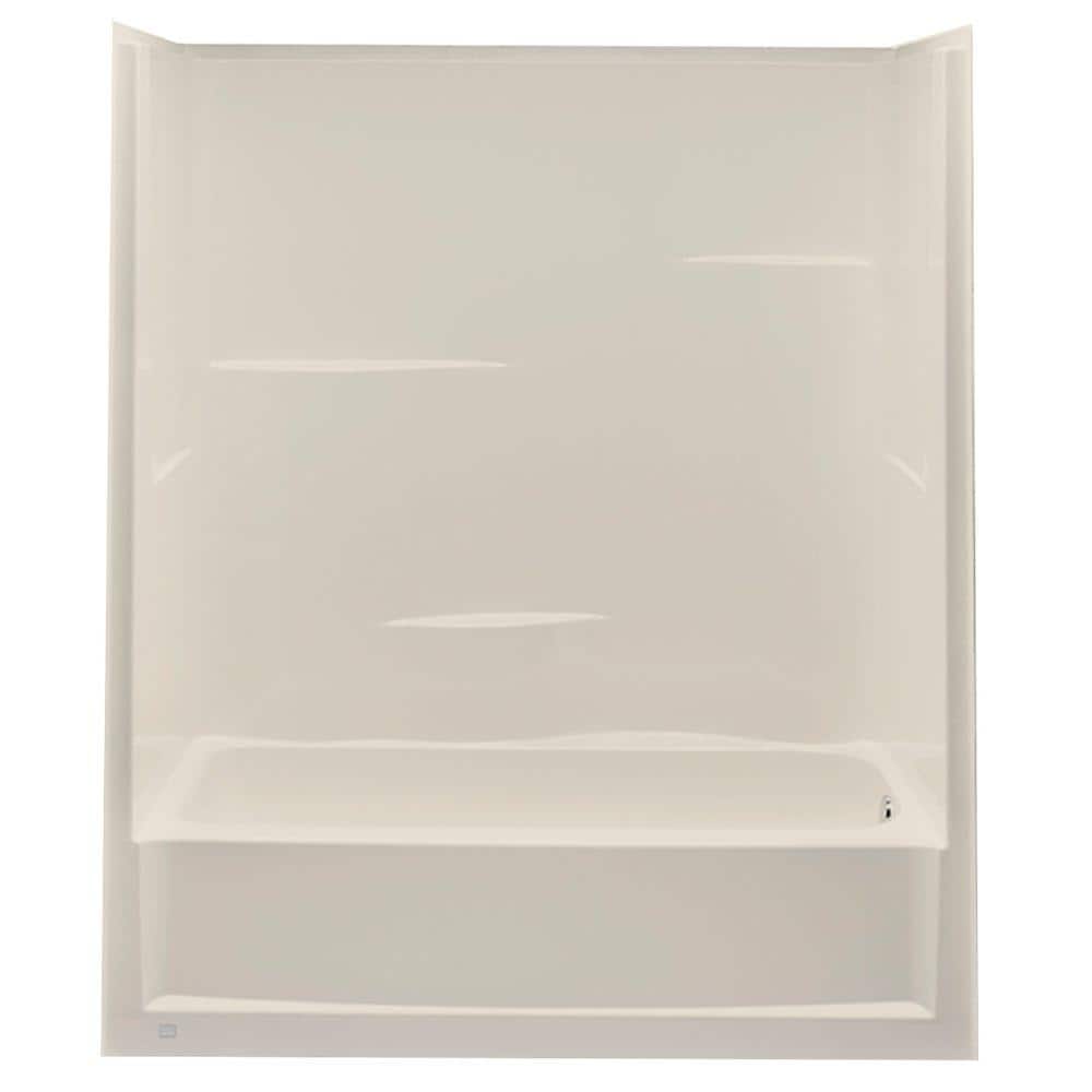 Aquatic Everyday 60 in. x 30 in. x 72 in. 1-Piece Bath and Shower Kit ...