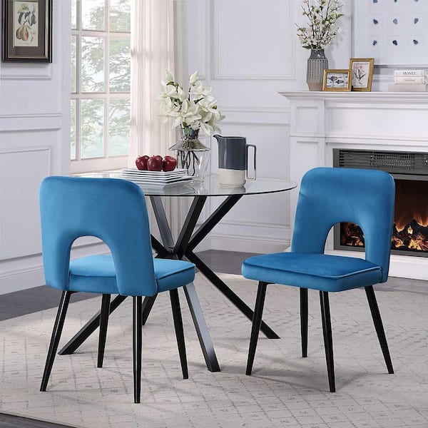 petrol blue dining chairs