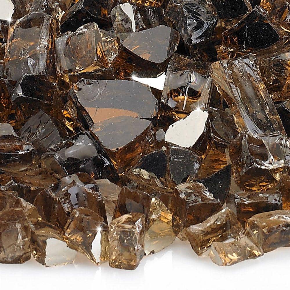 Copper Reflective Fire Glass for Fire Pit, 10 lbs