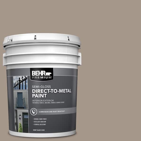 5 gal. #PPU5-07 Studio Taupe Semi-Gloss Direct to Metal Interior/Exterior Paint